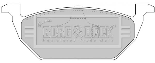 BORG & BECK stabdžių trinkelių rinkinys, diskinis stabdys BBP1618
